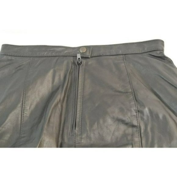 Cosa Nova Black  Leather Pencil Skirt Vintage - Picture 7 of 8